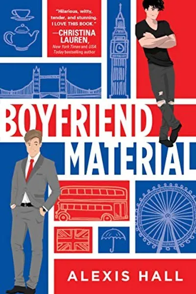 Boyfriend Material by Alexis Hall, book cover